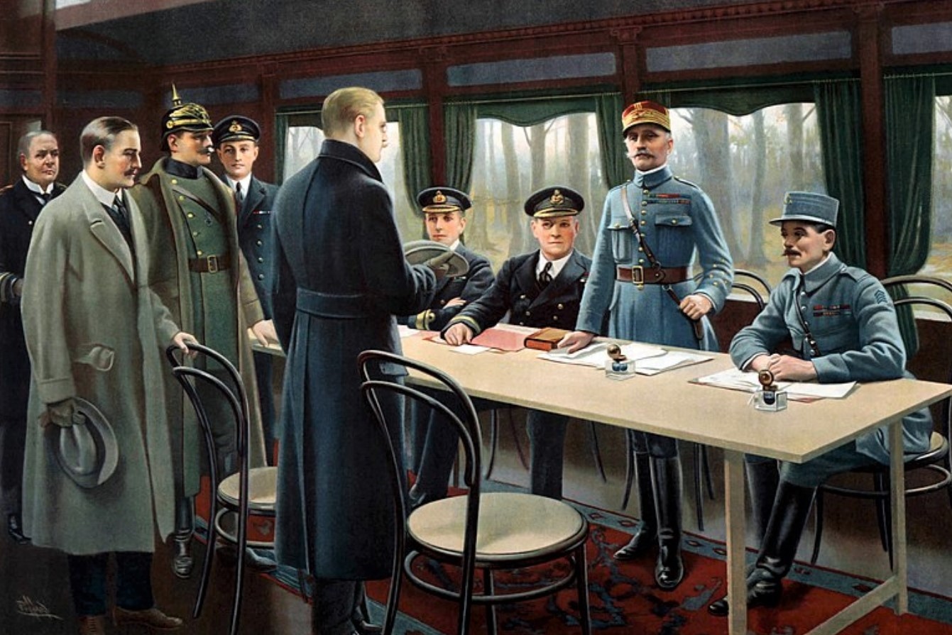 Gem&auml;lde von der Unterzeichnung des Waffenstillstandes